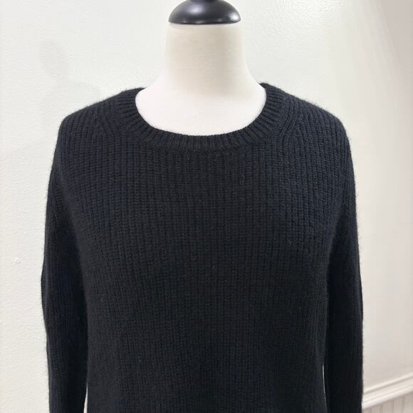 525 America Size M Sweater Emma Cashmere Ribbed Crewneck Shaker Stitch Old Money - Picture 8 of 13